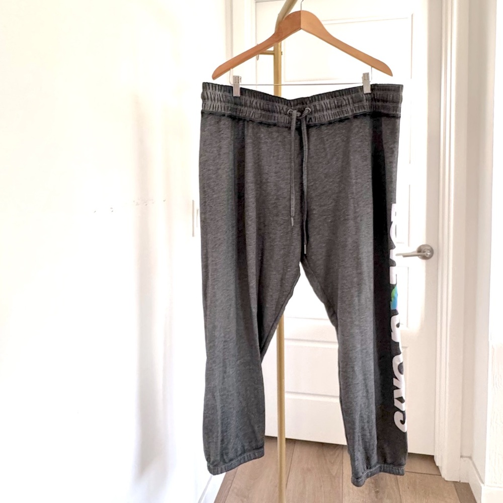 New Women's Plus Size Gray‎ Pull On Soft Drawstring Joggers Sz XXXL Lounge Comfy